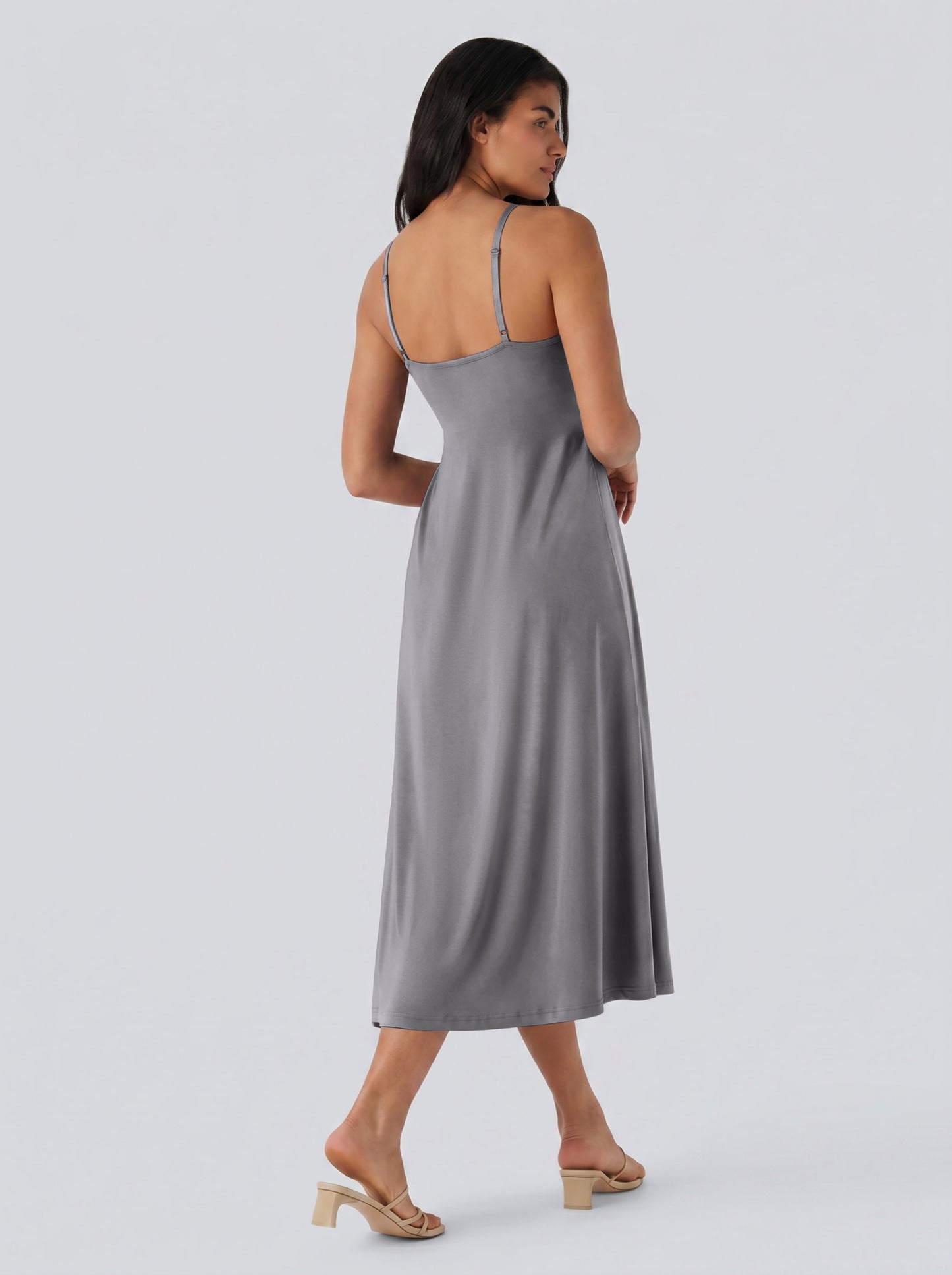 Adjustable Strap Dress Built-in Bra