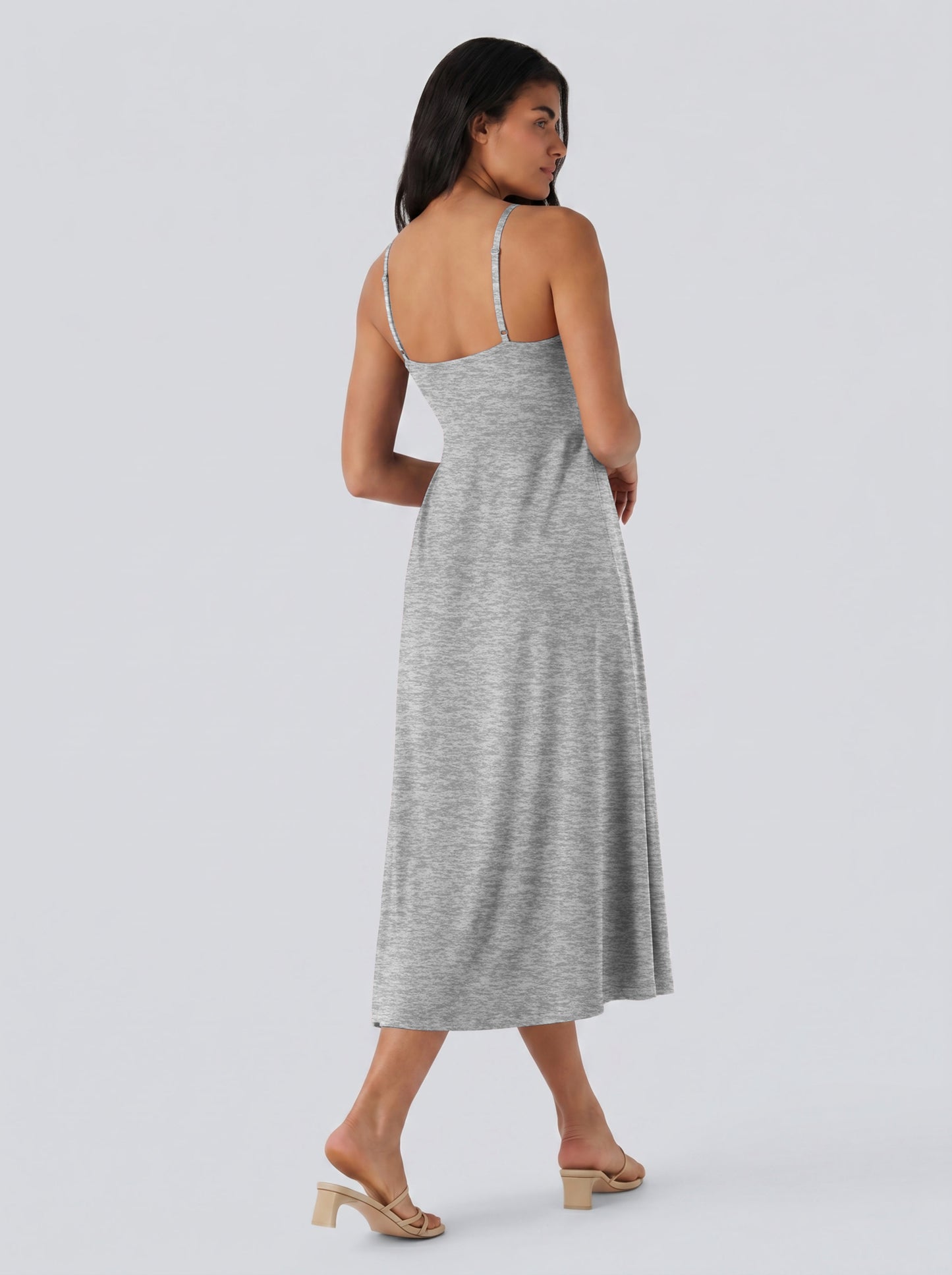 Adjustable Strap Dress Built-in Bra