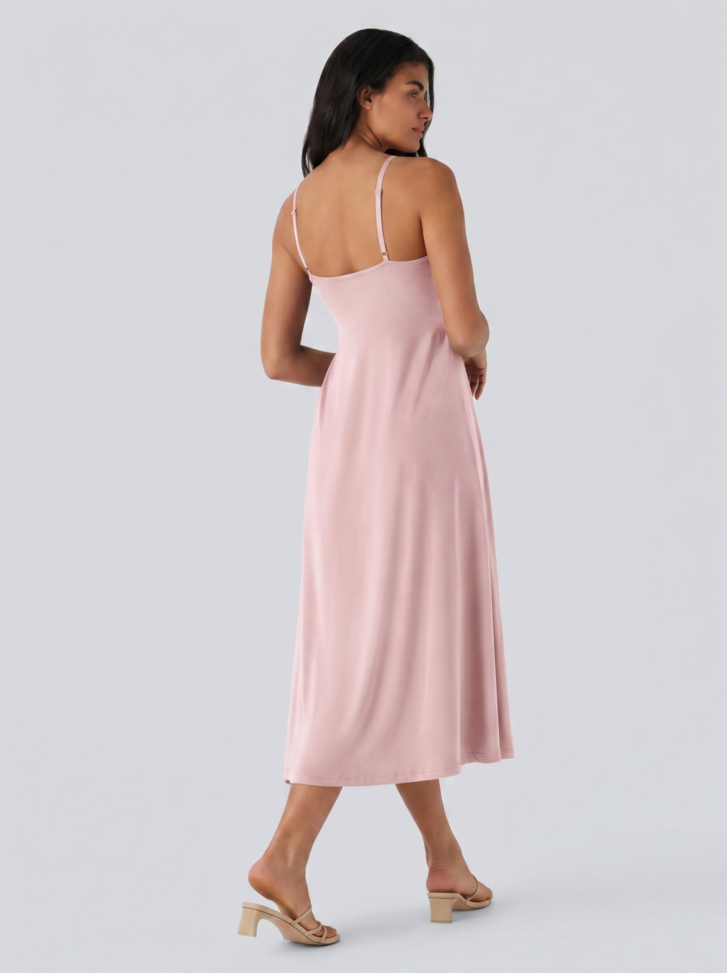 Adjustable Strap Dress Built-in Bra